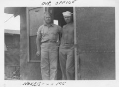 Bob Cashion and seabee friend on Hawaii 1940s