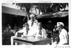 Bob Cashion with sailors in Hawaii 1940s