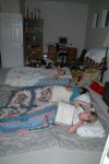 Kelly Shannon Kayla sleeping in Carlsbad home 7-28-05