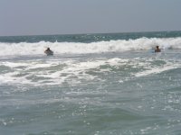 BDL & Kayla boogie boarding at Carlsbad beach 7-29-05