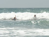 Kayla & BDL boogie boarding at Carlsbad beach 7-30-05