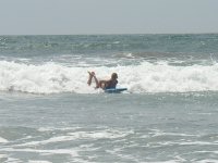 Kayla boogie boarding at Carlsbad beach 7-30-05