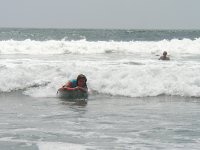Shannon & Kayla boogie boarding at Carlsbad beach 7-30-05