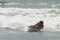 Shannon boogie boarding at beach in Carlsbad 7-30-05JPG
