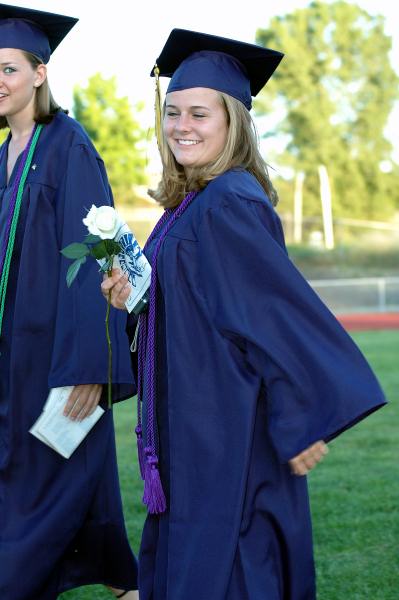 Shannon marching into graduation in El Dorado Hills-3 5-27-05