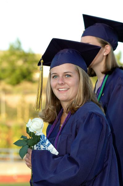 Shannon marching into graduation in El Dorado Hills-4 5-27-05