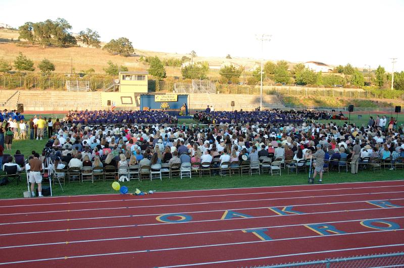 Shannons graduation on field in El Dorado Hills 5-27-05