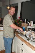 John Schureman making gravy for Xmas dinner 12-25-04