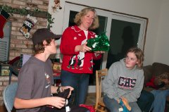 BDL LC AML opening Xmas gifts at Schuremans-2 12-25-04